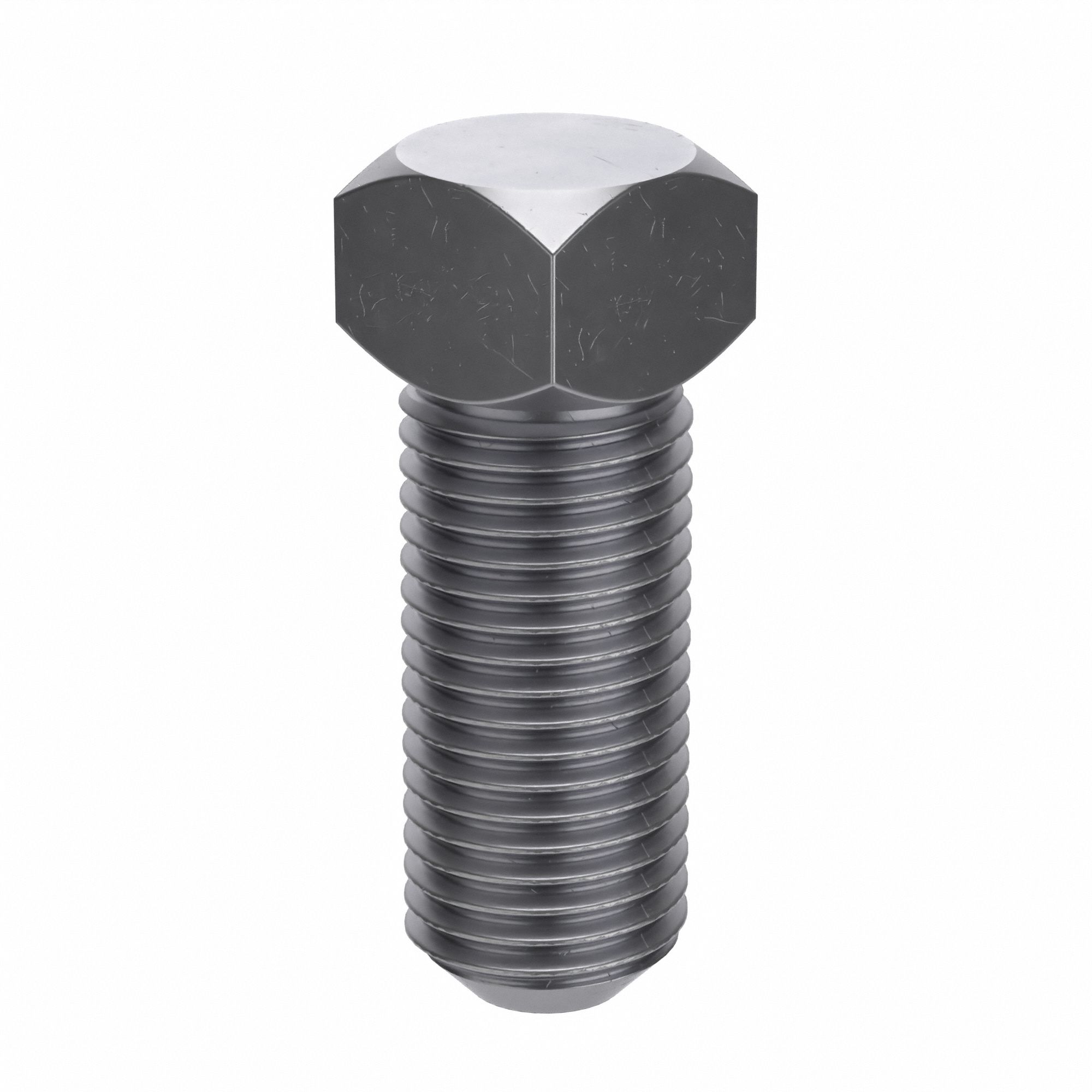 Socket Set Screw: 7/16"-14 Thread Size, 1 in Overall Lg, Cup pt, Steel, Plain, 50 PK