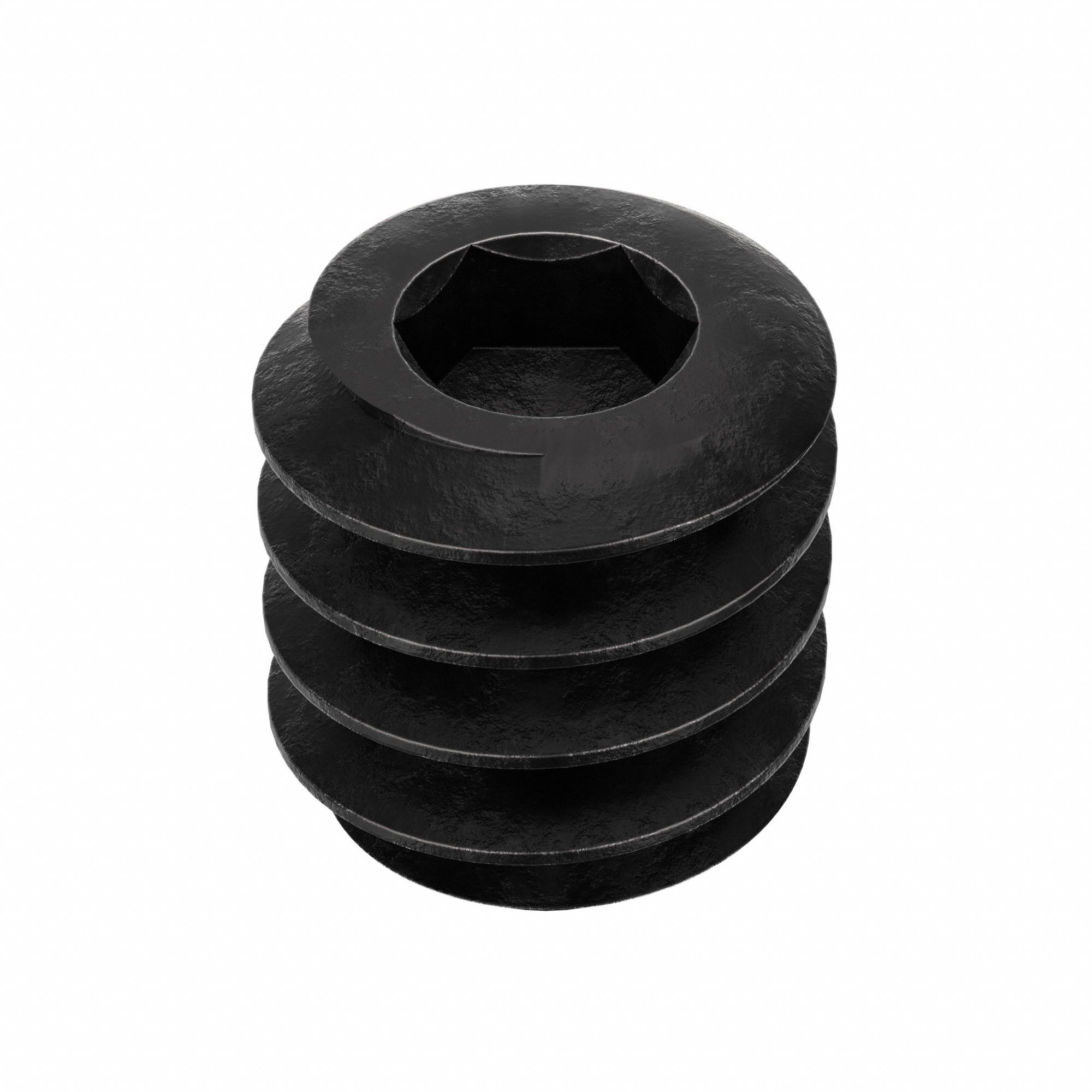 Socket Set Screw: #4-40 Thread Size, 1/8 in Overall Lg, Flat pt, Alloy Steel, Black Oxide, 100 PK