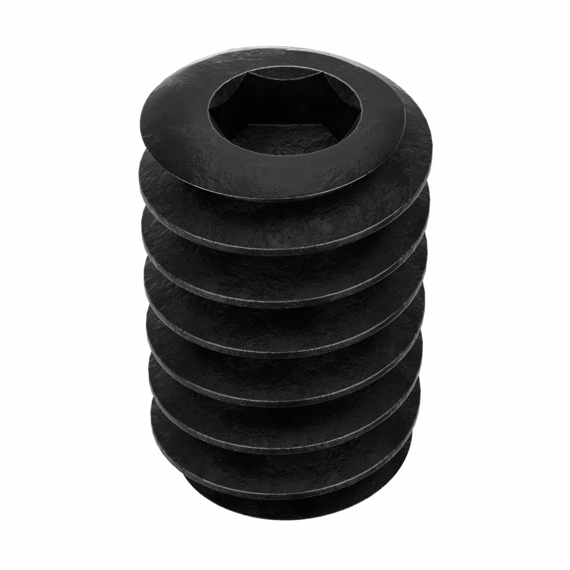 Socket Set Screw: #4-40 Thread Size, 3/16 in Overall Lg, Flat pt, Alloy Steel, Black Oxide, 100 PK