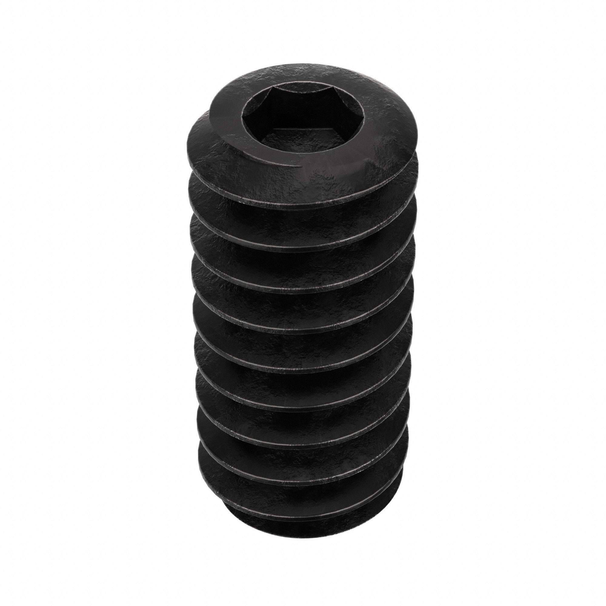 Socket Set Screw: #6-32 Thread Size, 5/16 in Overall Lg, Flat pt, Alloy Steel, Black Oxide, 100 PK