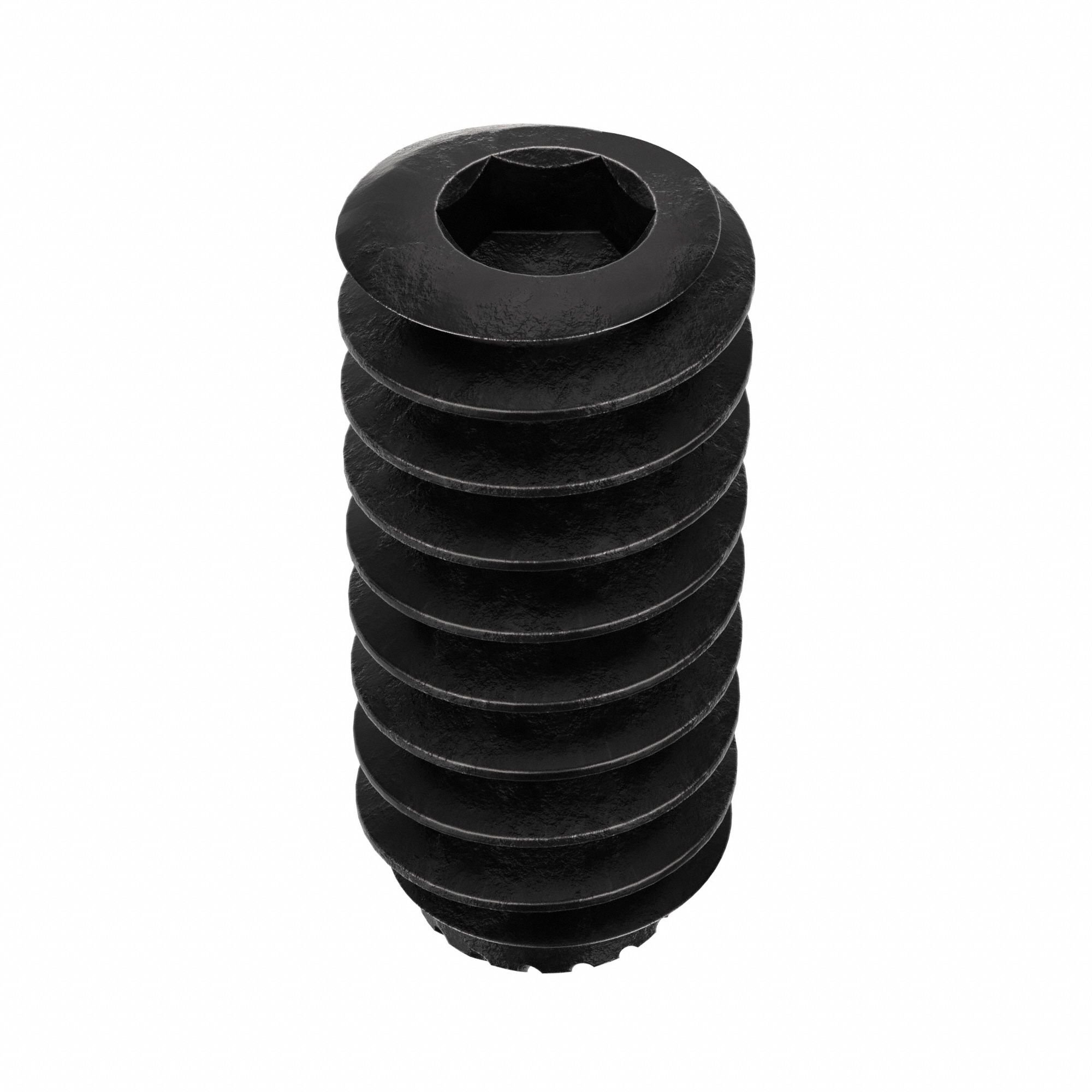 Socket Set Screw: #6-32 Thread Size, 5/16 in Overall Lg, Knurled Cup pt, Alloy Steel, Socket, 100 PK