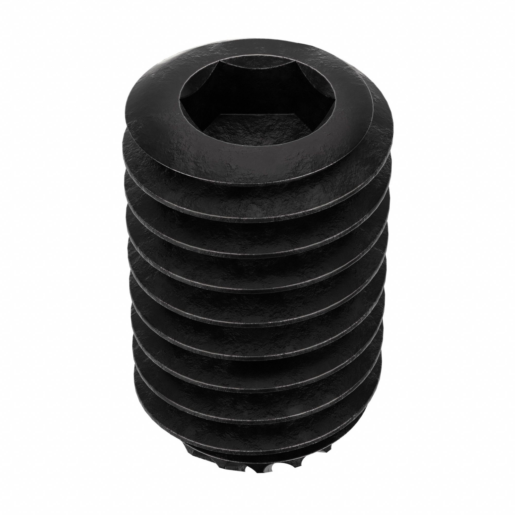 Socket Set Screw: #10-32 Thread Size, 5/16 in Overall Lg, Knurled Cup pt, Alloy Steel, 100 PK