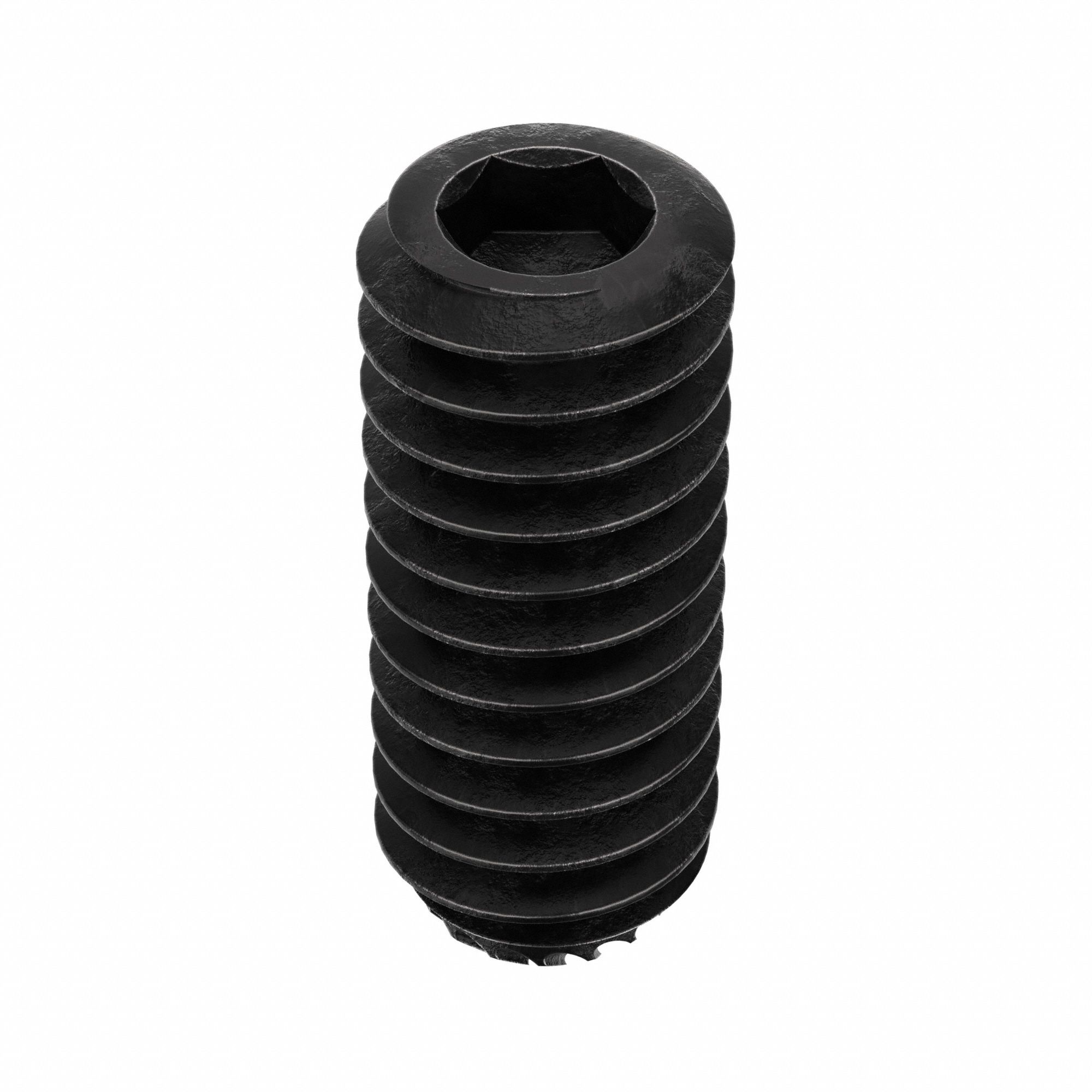 Socket Set Screw: 1/4"-20 Thread Size, 5/8 in Overall Lg, Knurled Cup pt, Alloy Steel, 100 PK