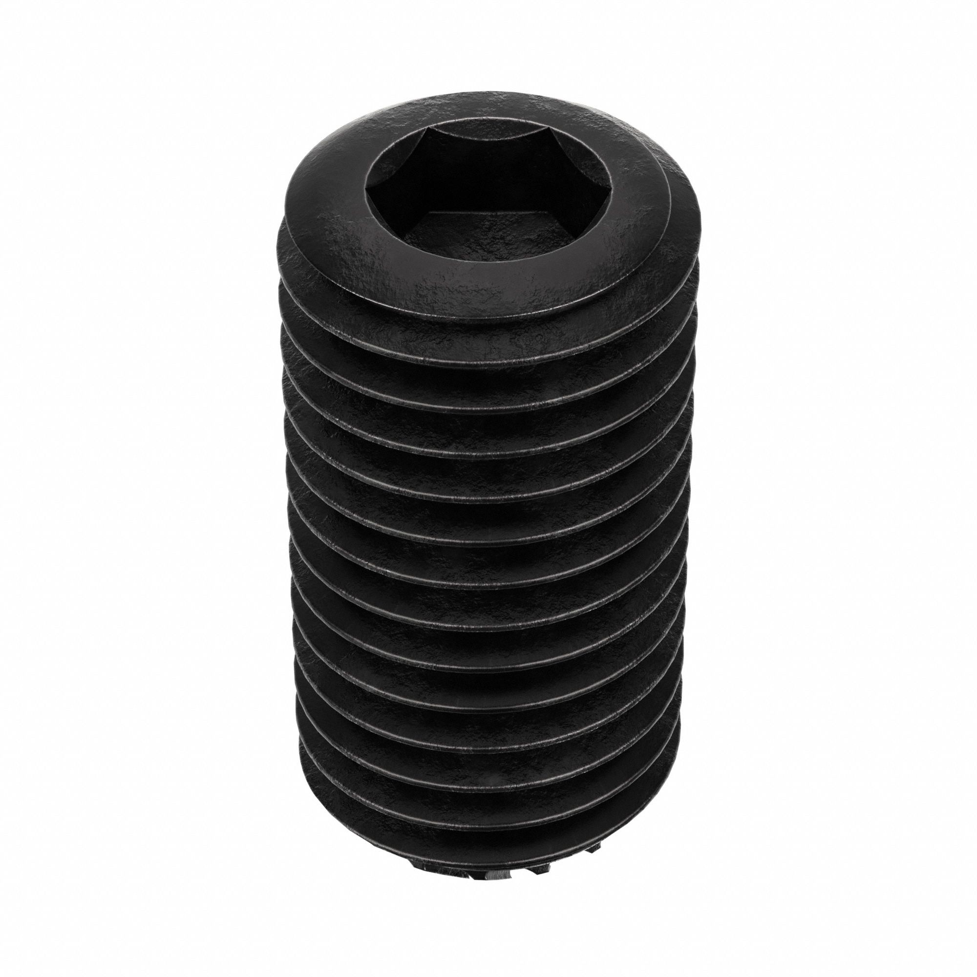 Socket Set Screw: 5/16"-24 Thread Size, 5/8 in Overall Lg, Knurled Cup pt, Alloy Steel, 100 PK