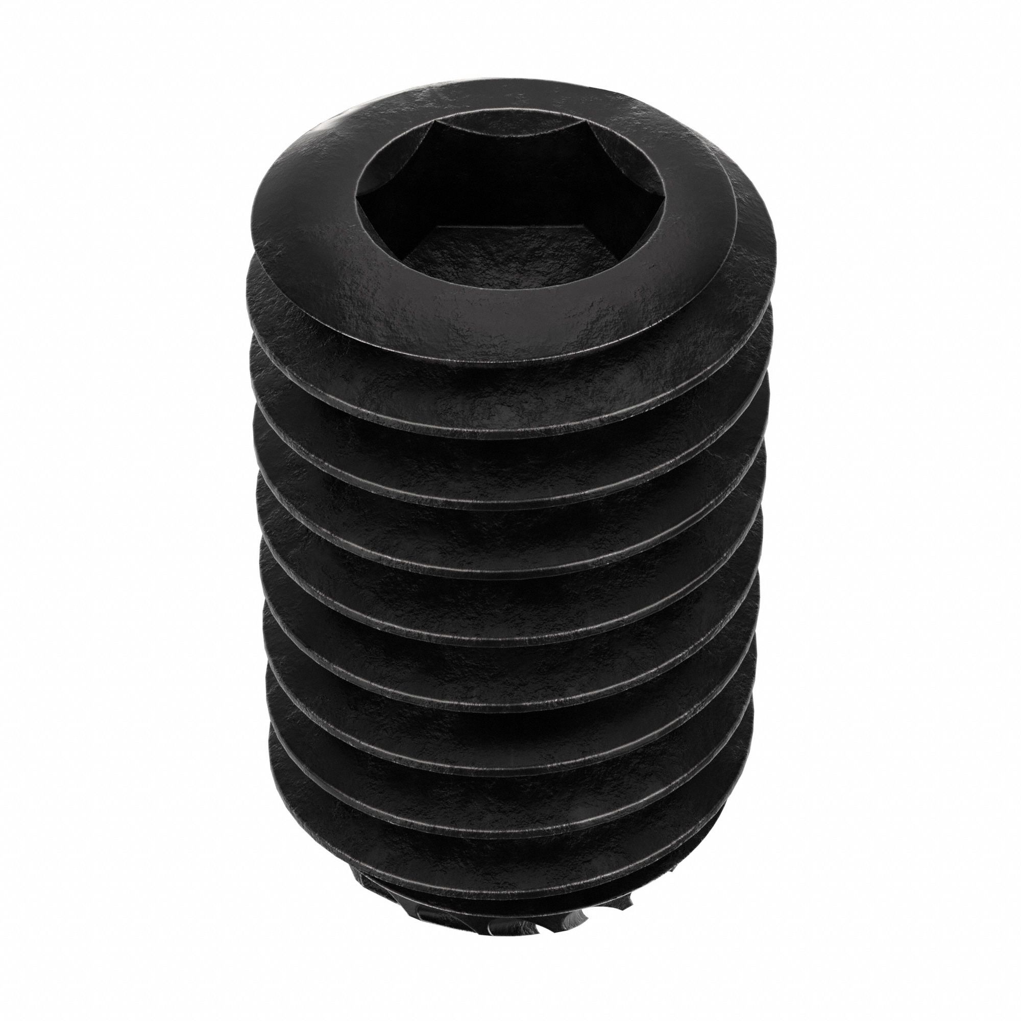 Socket Set Screw: 3/8"-16 Thread Size, 5/8 in Overall Lg, Knurled Cup pt, Alloy Steel, 100 PK