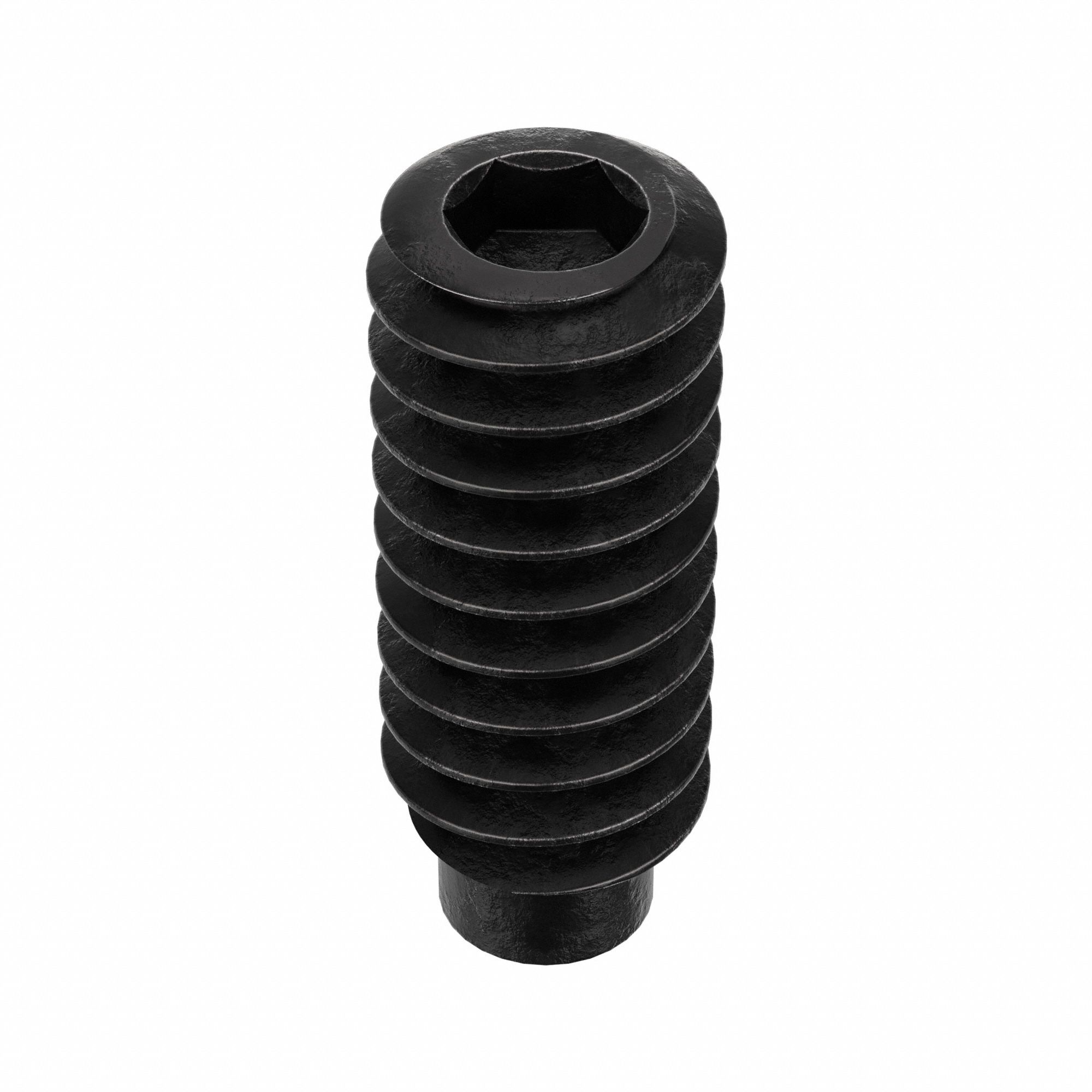 Socket Set Screw: #10-24 Thread Size, 1/2 in Overall Lg, 1/2 Dog pt, Alloy Steel, Socket, 100 PK