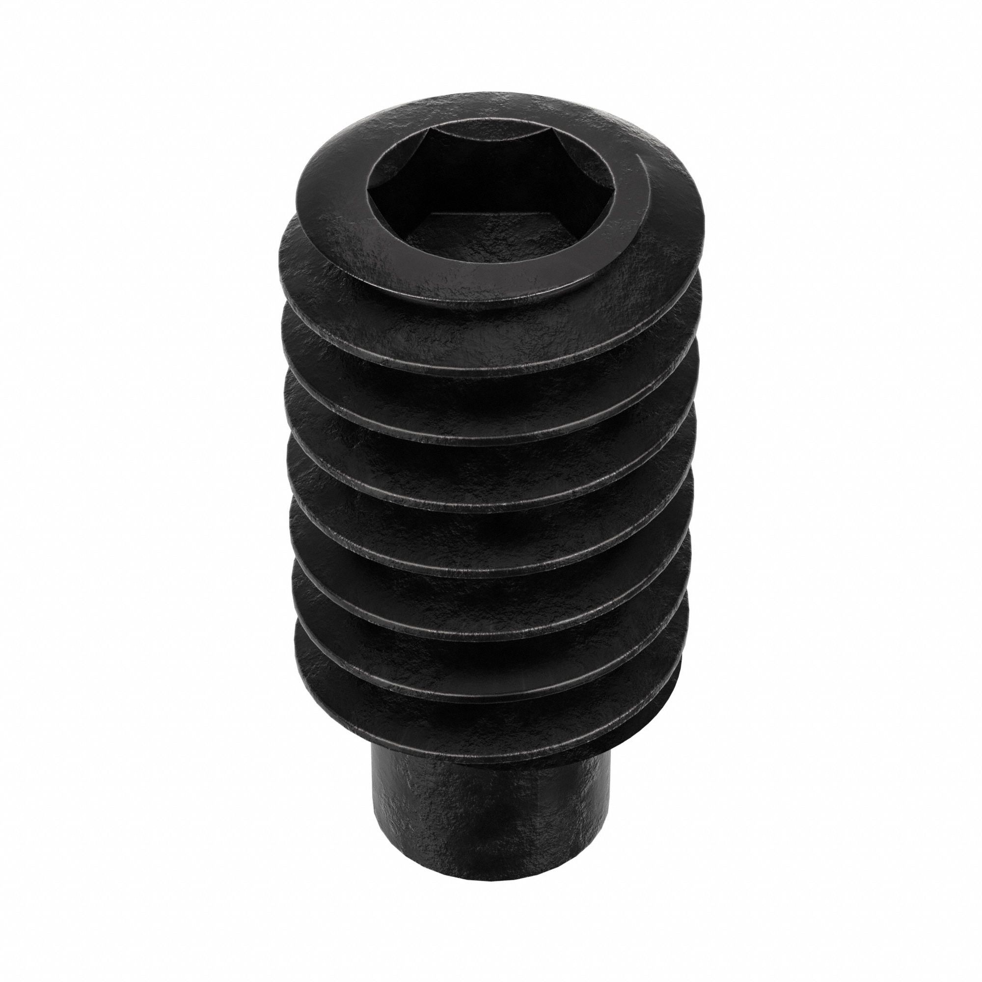 Socket Set Screw: 1/4"-20 Thread Size, 1/2 in Overall Lg, 1/2 Dog pt, Alloy Steel, Socket, 100 PK