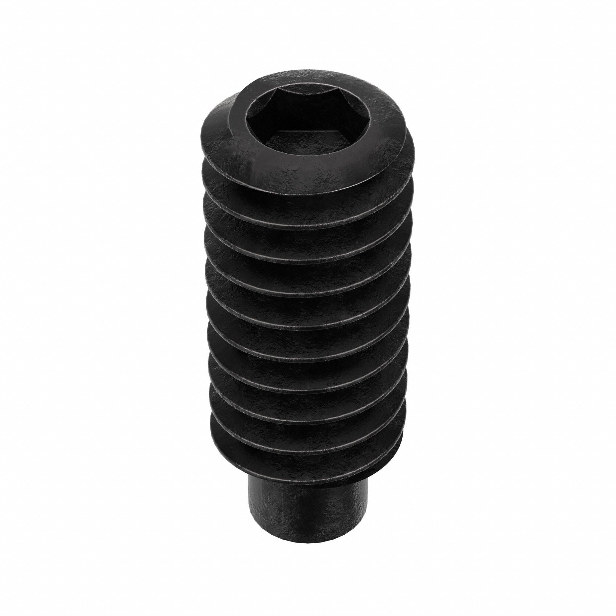 Socket Set Screw: 1/4"-20 Thread Size, 5/8 in Overall Lg, 1/2 Dog pt, Alloy Steel, Socket, 100 PK