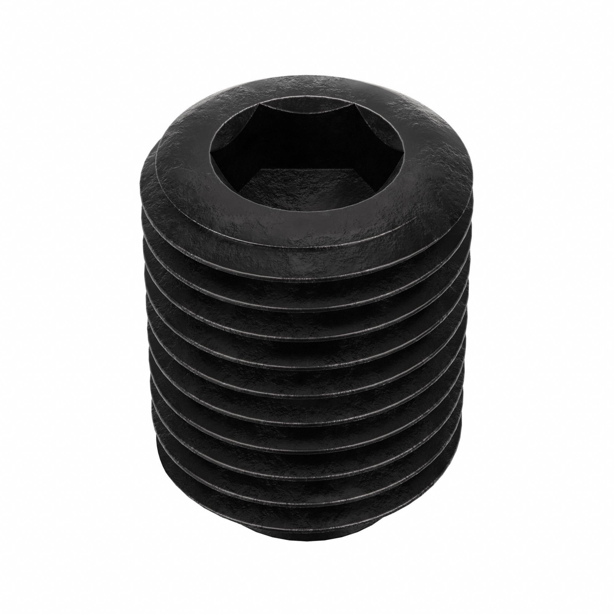 Socket Set Screw: 3/8"-24 Thread Size, 1/2 in Overall Lg, 1/2 Dog pt, Alloy Steel, Socket, 100 PK