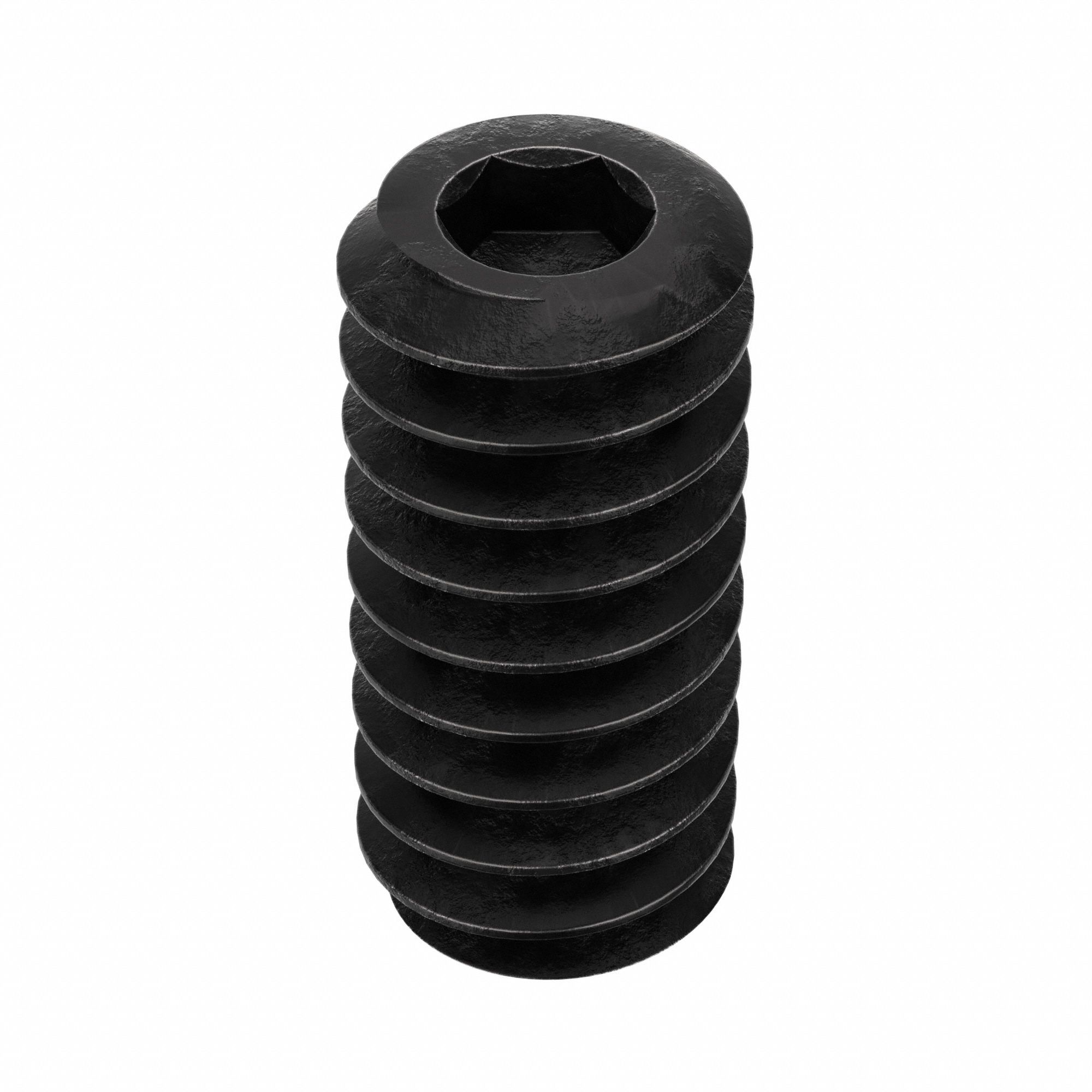 Socket Set Screw: #6-32 Thread Size, 5/16 in Overall Lg, Oval pt, Alloy Steel, Black Oxide, 100 PK