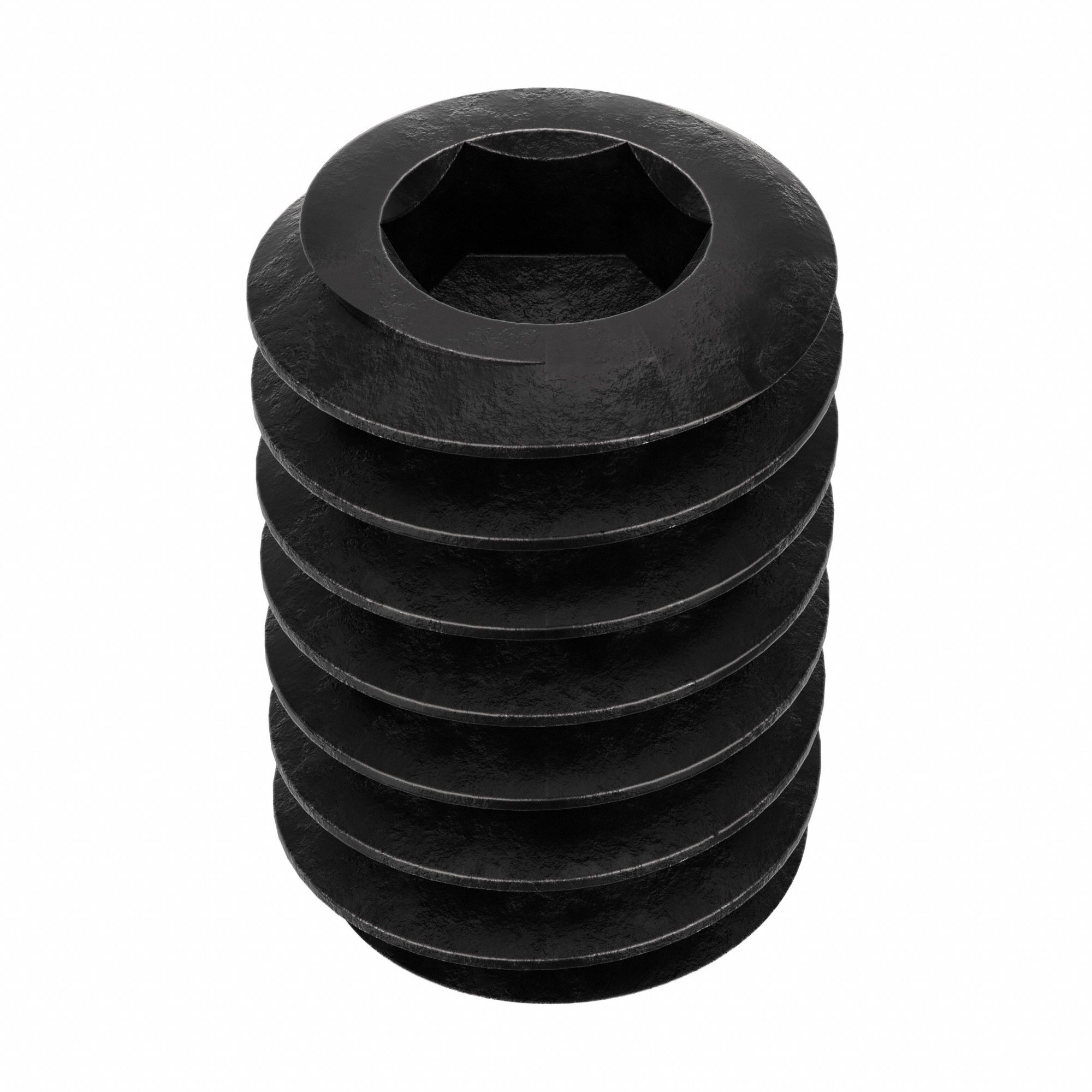Socket Set Screw: #8-32 Thread Size, 1/4 in Overall Lg, Oval pt, Alloy Steel, Black Oxide, 100 PK