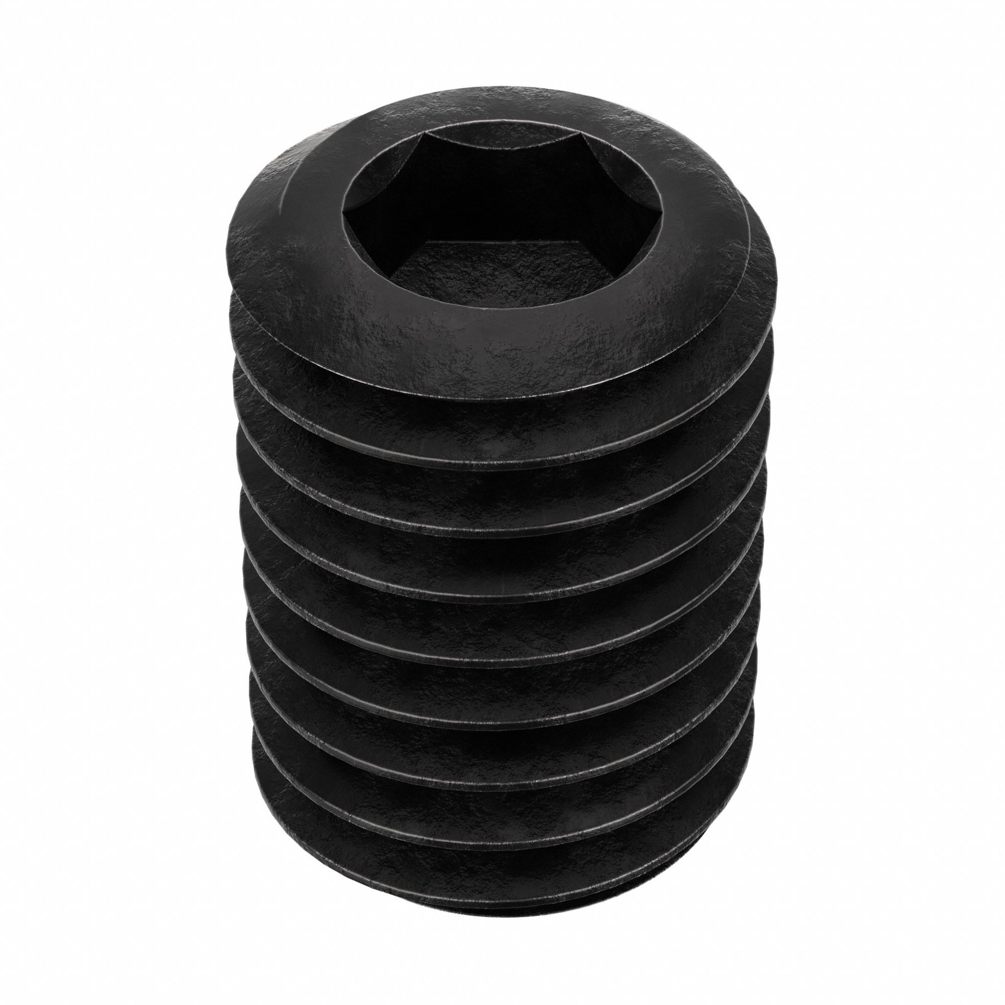 Socket Set Screw: 1/2"-13 Thread Size, 3/4 in Overall Lg, Oval pt, Alloy Steel, Black Oxide, 25 PK