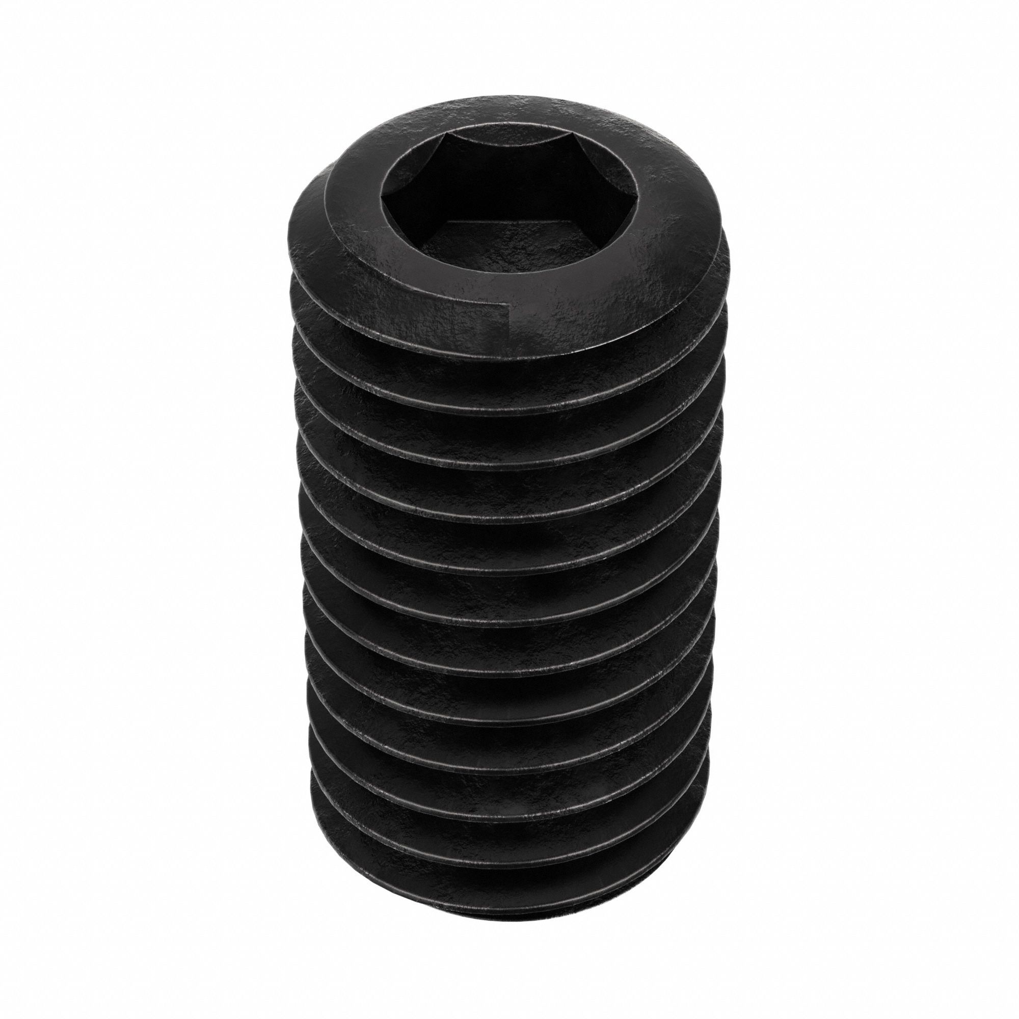 Socket Set Screw: 1/2"-13 Thread Size, 1 in Overall Lg, Oval pt, Alloy Steel, Black Oxide, 25 PK