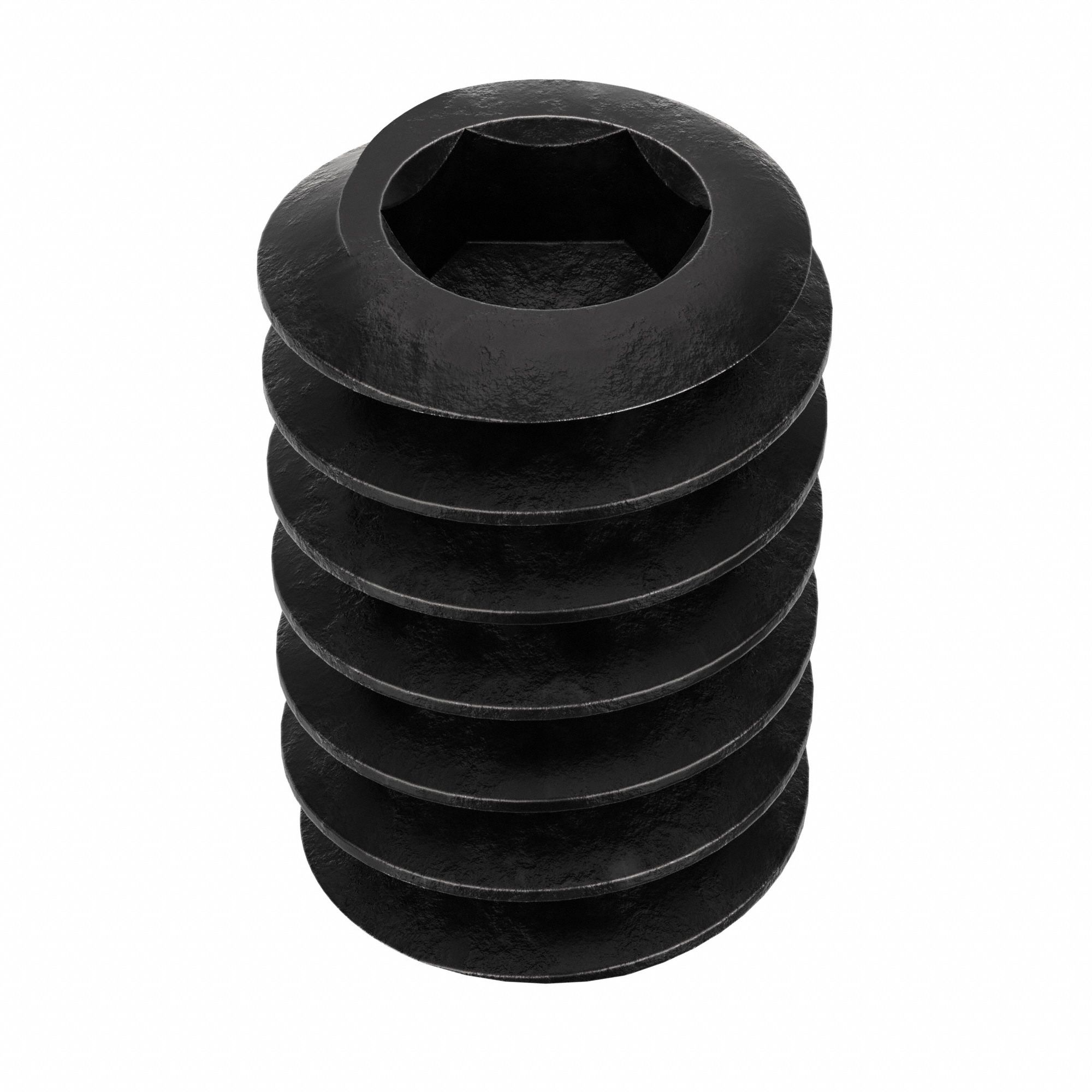Socket Set Screw: #10-24 Thread Size, 5/16 in Overall Lg, Cone pt, Alloy Steel, Black Oxide, 100 PK