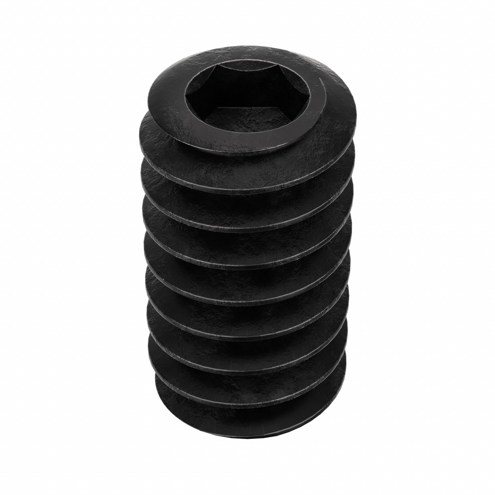 Socket Set Screw: #10-24 Thread Size, 3/8 in Overall Lg, Cone pt, Alloy Steel, Black Oxide, 100 PK