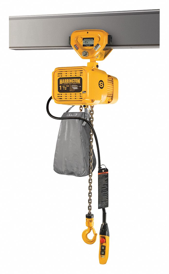 Electric Chain Hoist: H4 - Heavy Duty, Push Trolley, 3, 000 lb Lifting Capacity, 2 Speeds