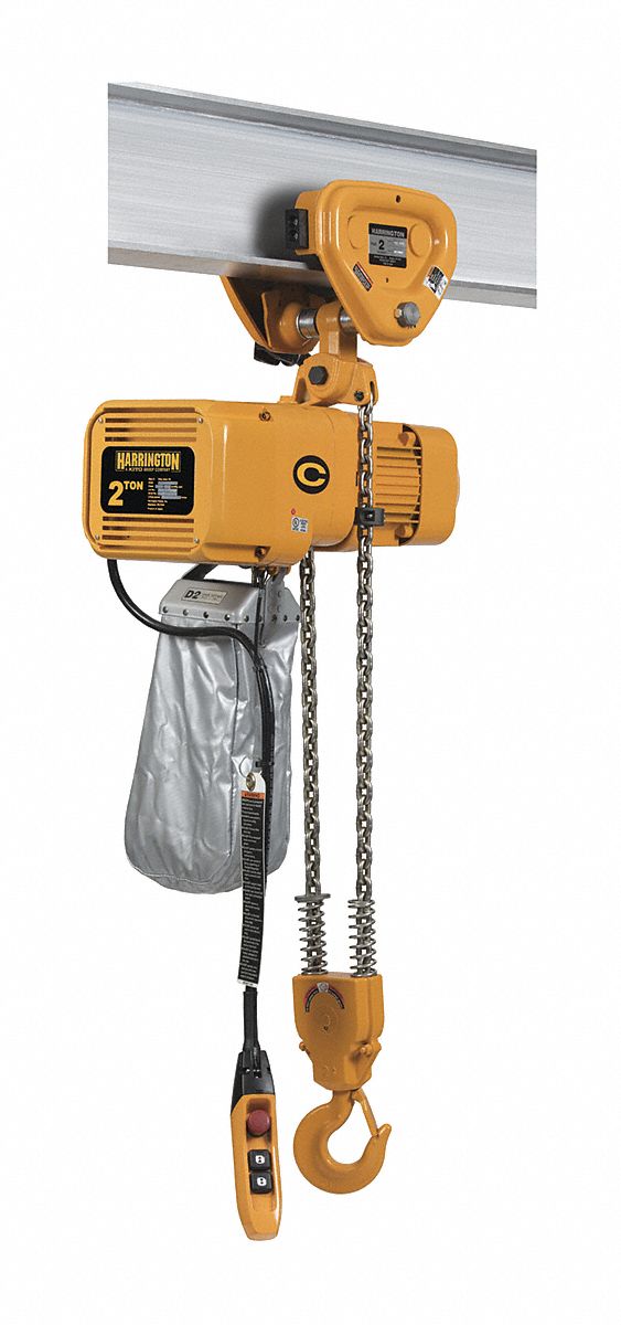 HARRINGTON, 4,000 lb Load Capacity, 2 Speeds, Electric Chain Hoist