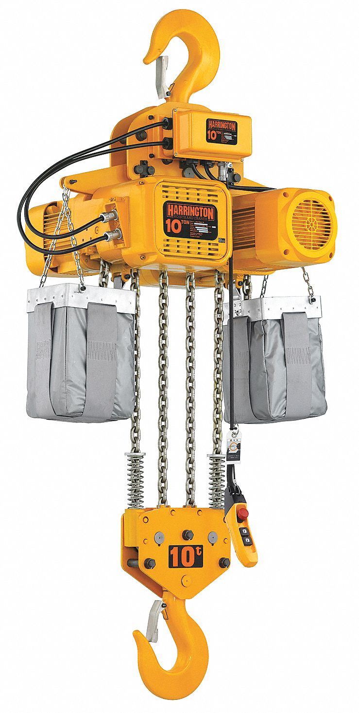 Harrington H4 Electric Chain Hoist 000 Lb Load Capacity 230v Ft Hoist Lift 11 3 5 Fpm 25k727 Ner100sd 230v Grainger