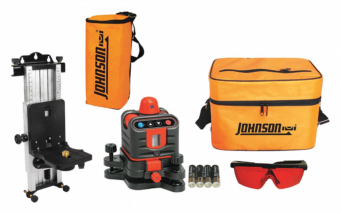 JOHNSON Manual Leveling Rotary Laser, Horizontal, Vertical, Exterior