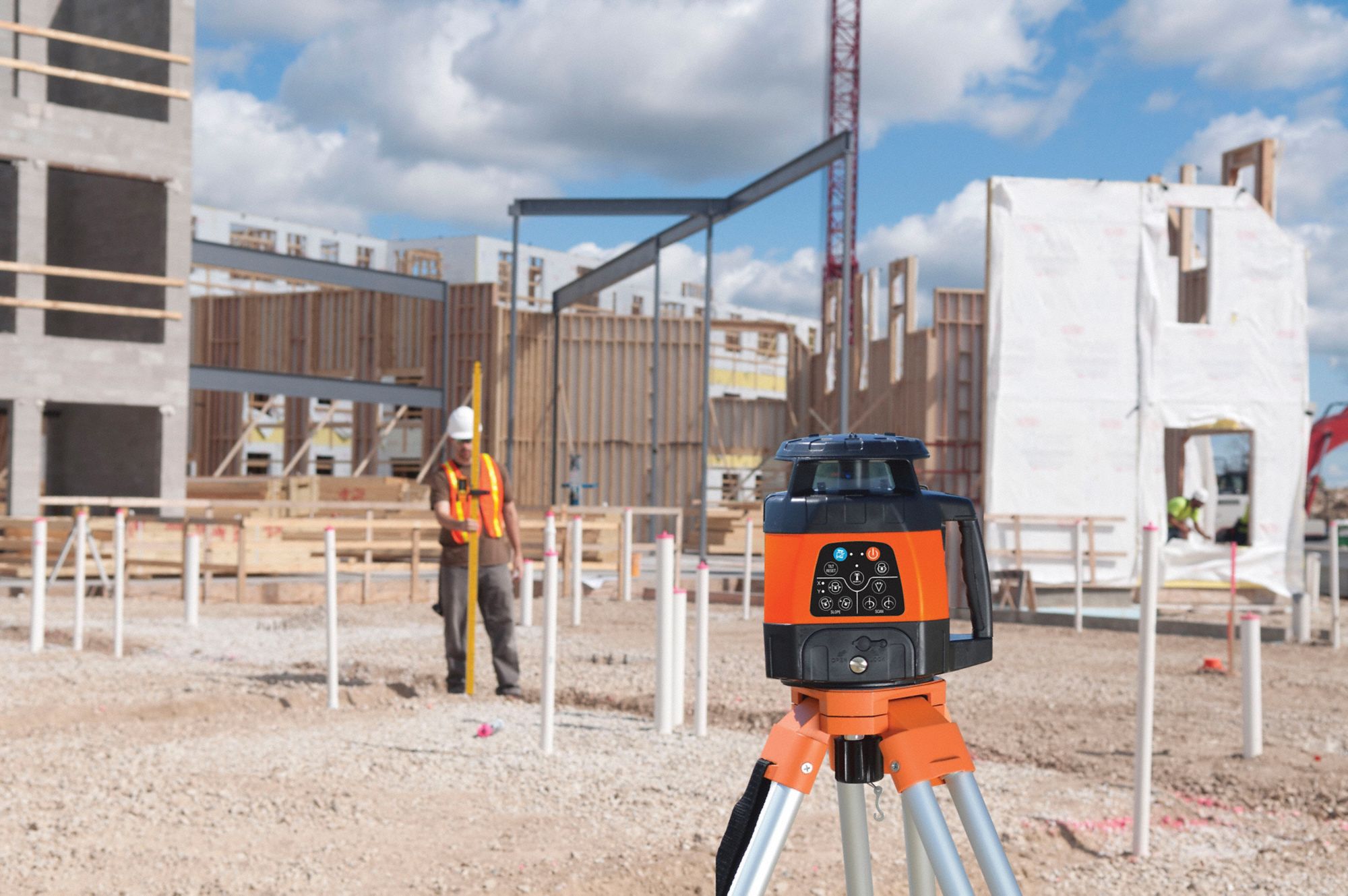 JOHNSON Electronic SelfLeveling Rotary Laser, Horizontal, Vertical