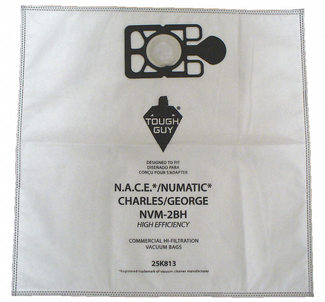 Vacuum Bag: Nacecare, Dry, Cloth, 4-Ply, HEPA, 25K813