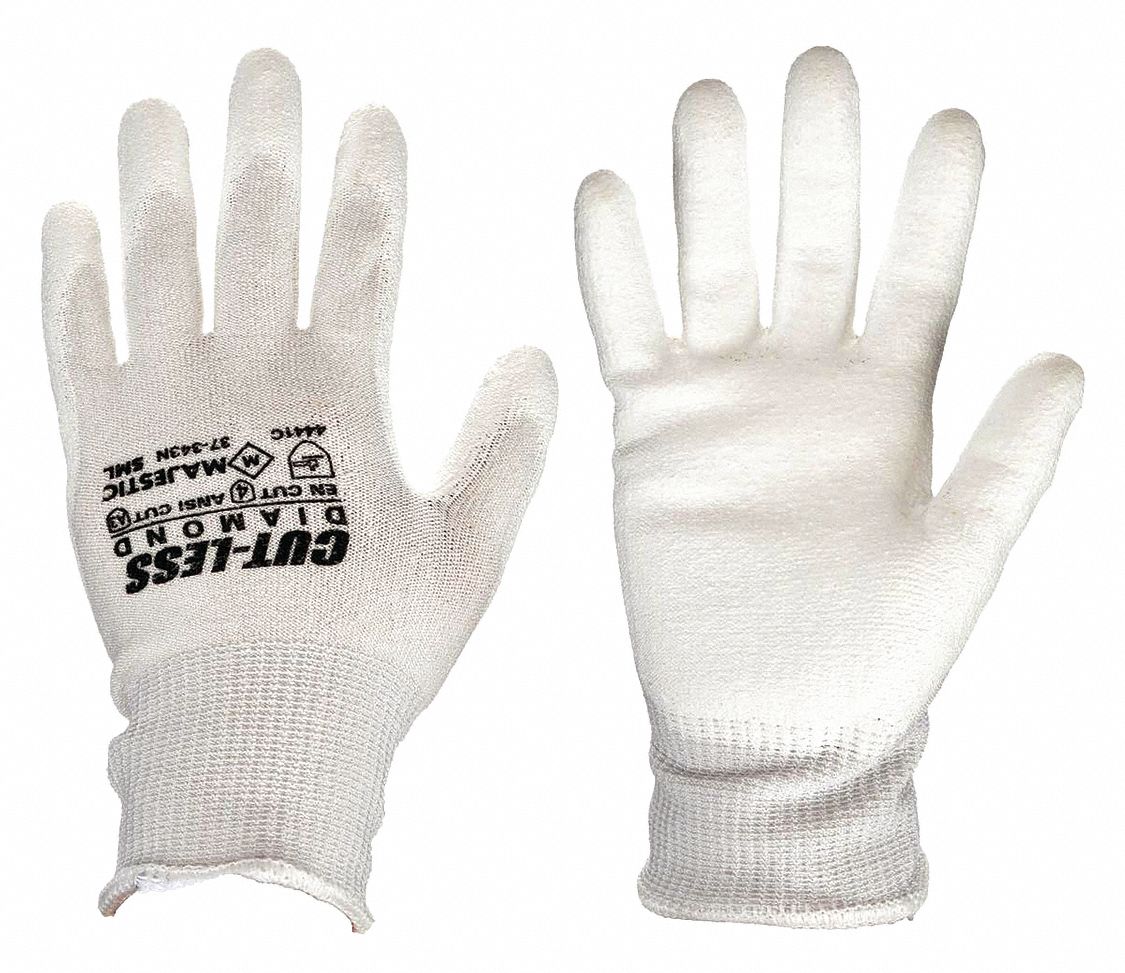 HPPE Knit White Pu Palm Small,  PK12