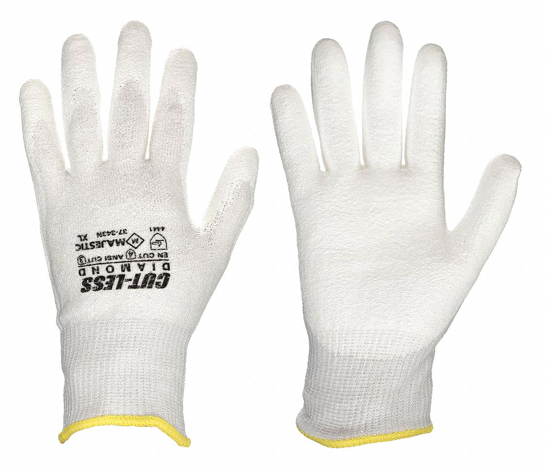 HPPE Knit White Pu Palm Xl,  PK12