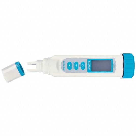 EXTECH Salinity Meter: 0 to 10.00 ppt/10.01 to 70.1 ppt, +/-2% F.S.  Salinity Accuracy, 1 Point