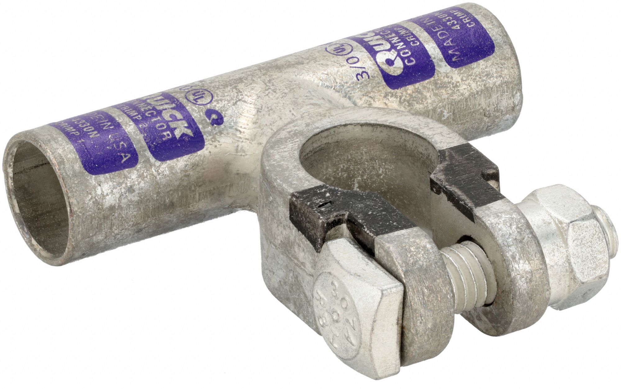 FUSION Battery Terminal Flag, Crimp, 3/0 ga, Purple Color, Negative