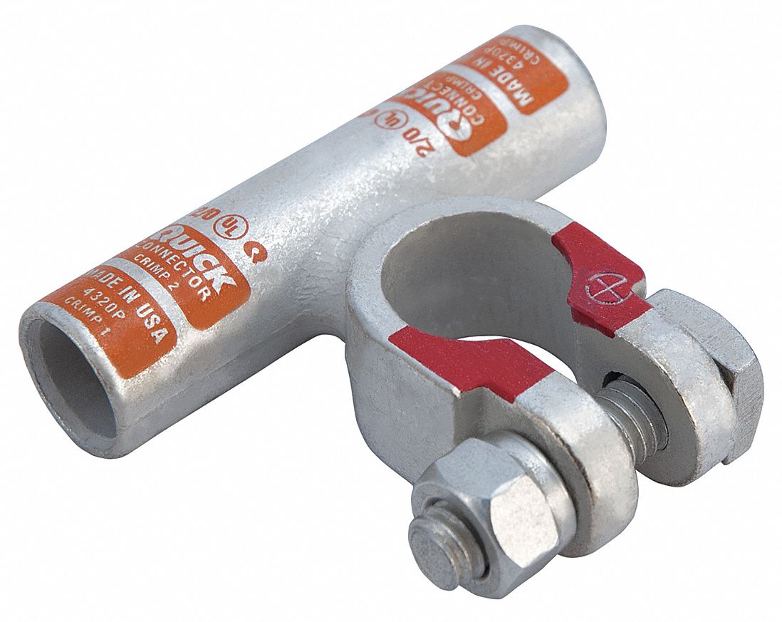 Fusion Battery Terminal Flag 2 0 Ga Orange Pos 25kd14 43p Grainger