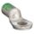 ONE-HOLE LUG COMPRESSION CONNECTOR, LOCKING LUG, CRIMP/LUG, COPPER, 2 GA, GREEN, STRAIGHT