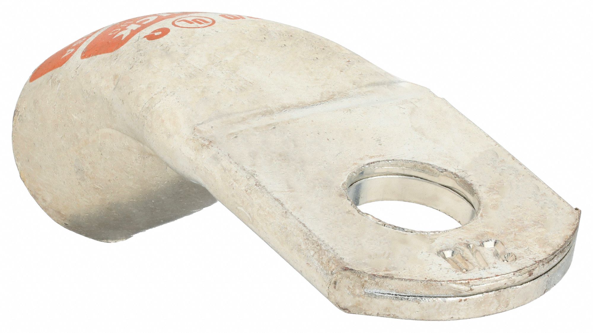 LUG STARTER/GROUND, HEAVY WALL LUG, CRIMP/LUG, TIN PLATED COPPER, 2/0 GA, ORANGE, BENT