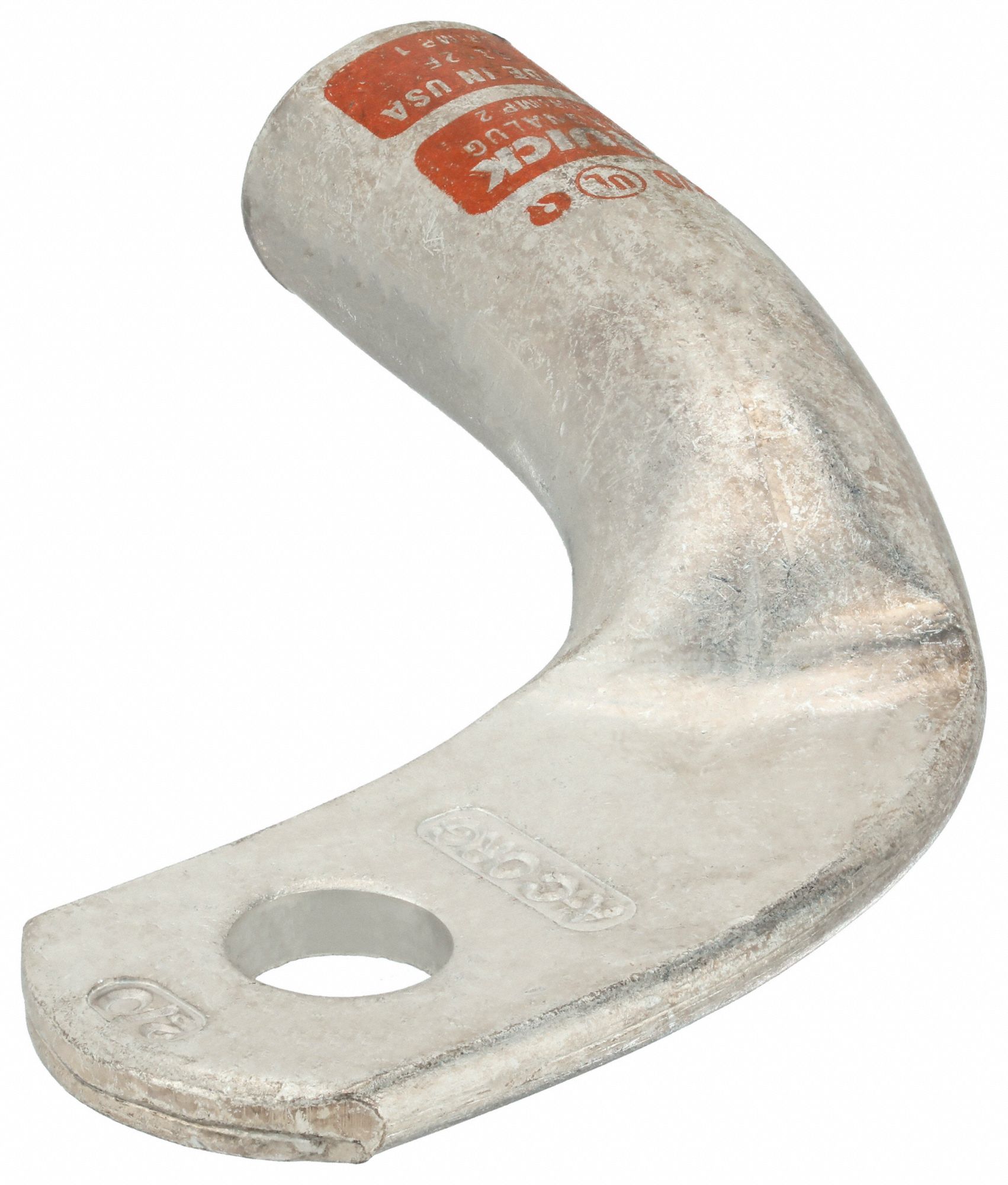 LUG STARTER/GROUND, HEAVY WALL LUG, TIN PLATED COPPER, 2/0 GA, ORANGE, 3/8 IN STUD SIZE
