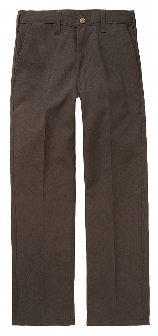 WORKRITE Pants, 34 in., Dark Navy, Zipper and Button 25KE31FP50MN