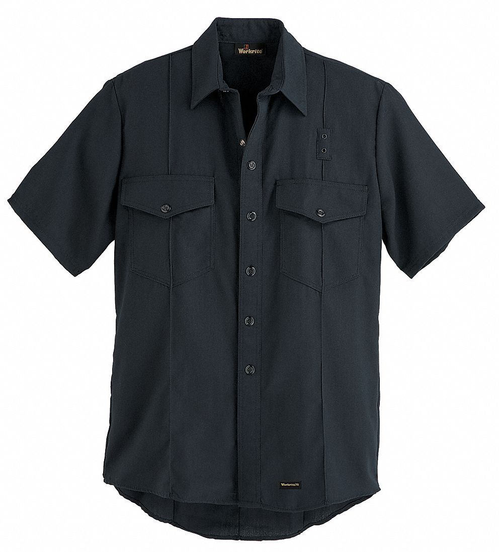 FR Short Sleeve Shirt, Dark Navy, 42 in.