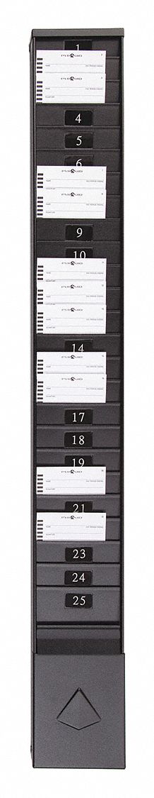 25KK07 - Heavy Duty Time Card Rack Black