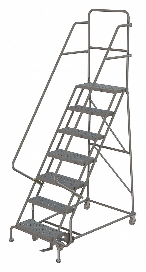 70 in Platform Ht, 10 in Platform Dp, Rolling Ladder - 25NW71 ...