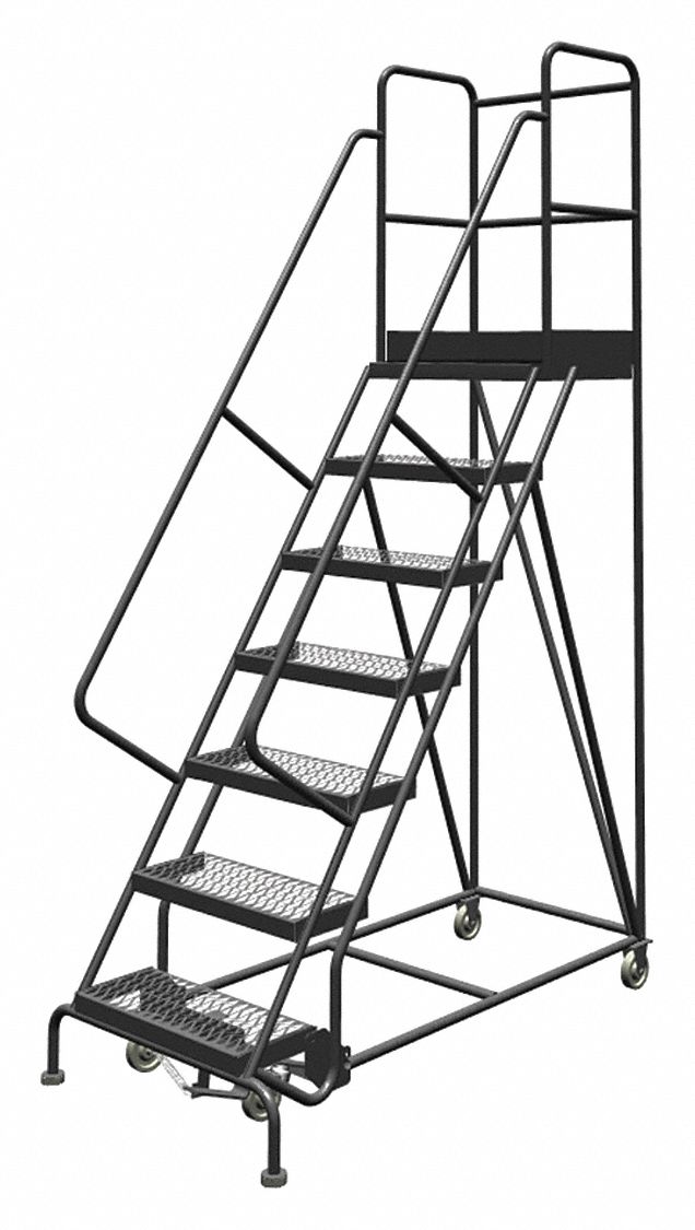 70 in Platform Ht, 30 in Platform Dp, Rolling Ladder 25NW74