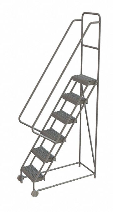 Tilt and Roll Ladder, 6 Step, Serrated