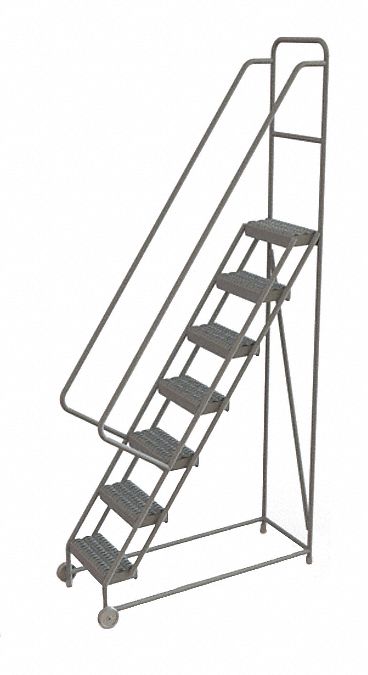 Tilt and Roll Ladder, 7 Step, Serrated