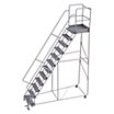 Assembled Aluminum Rolling Ladders with Handrails Included image