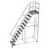 Assembled Aluminum Rolling Ladders with Handrails Included