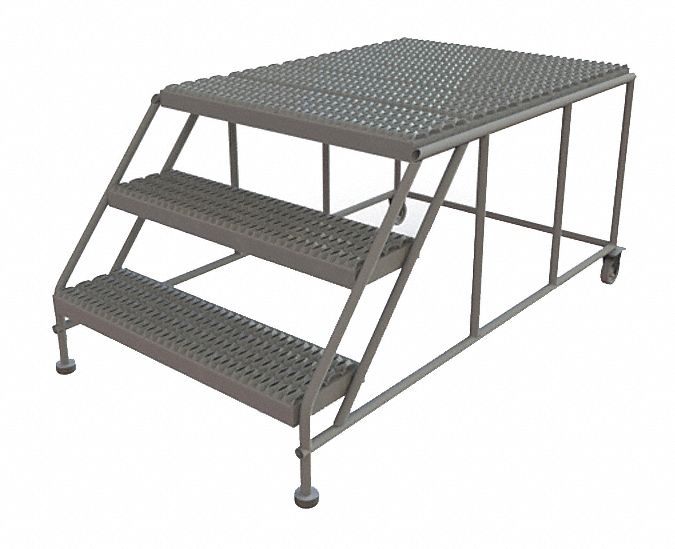 Mobile Work Platform: 2.5 ft Platform Ht - Max, 36 in x 47 in, Steel, 800 lb Load Capacity