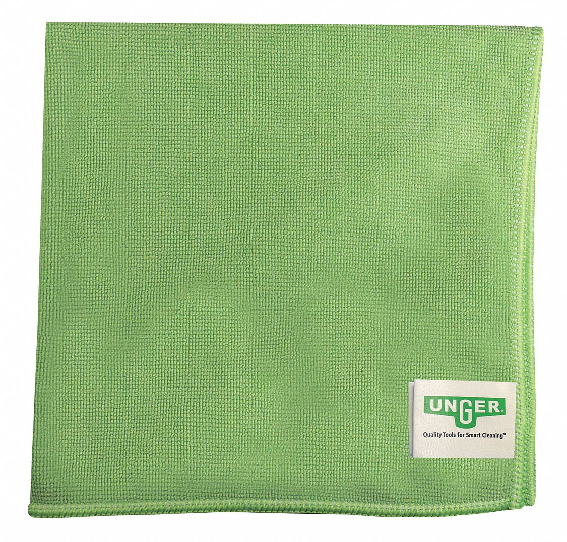 MICROFIBER CLOTH,15 IN X 16 IN,GRN,PK10