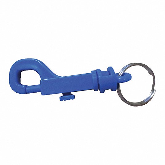 Zoro Select 25PA15 Plastic Key Clip,2-5/8 In,Blue