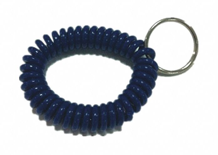 WRIST COIL KEY RING BLUE PK10
