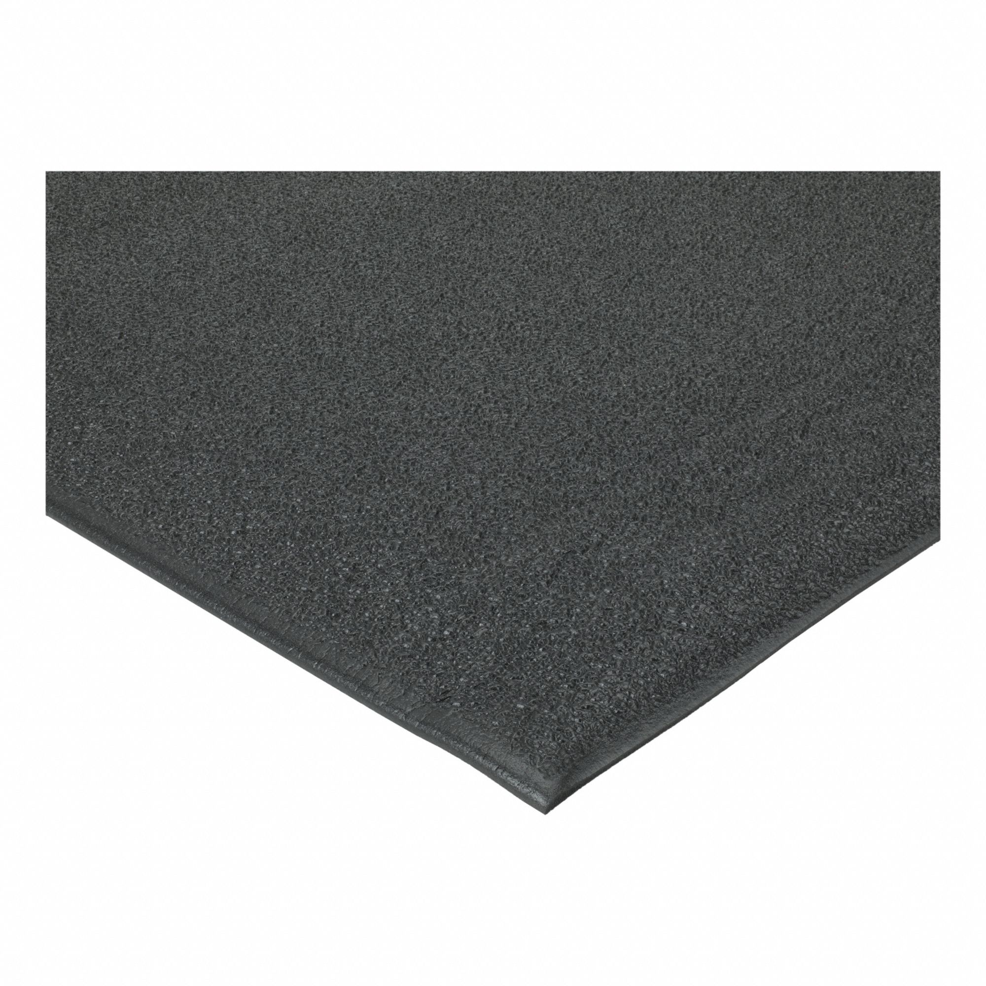 Antifatigue Mat: Pebble, 2 ft x 4 ft, 3/8 in Thick, Black, PVC Foam, Beveled Edge