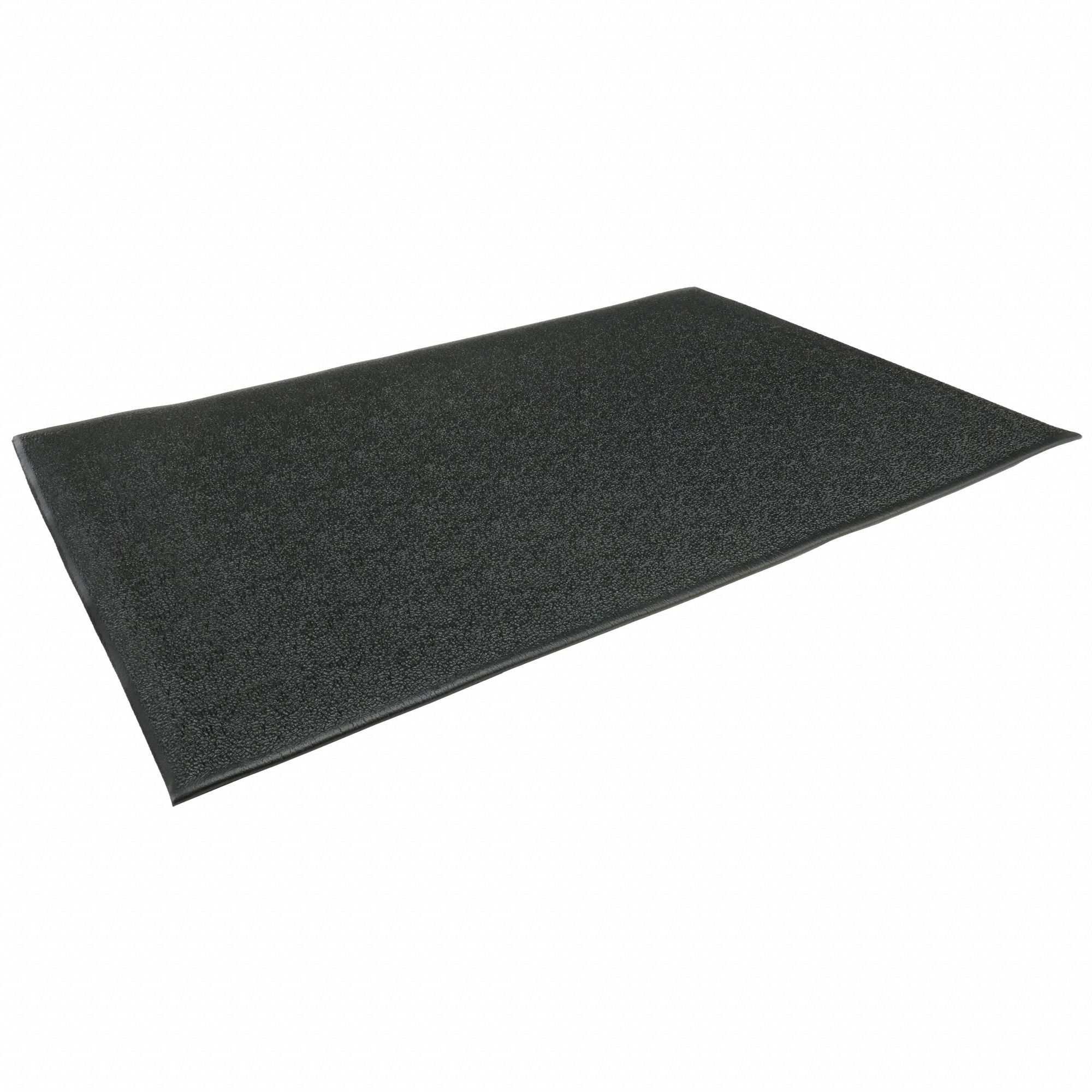 ANTIFATIGUE MAT, PEBBLE, 3 X 5 FT, ⅜ IN THICK, BLACK, PVC FOAM, BEVELED EDGE