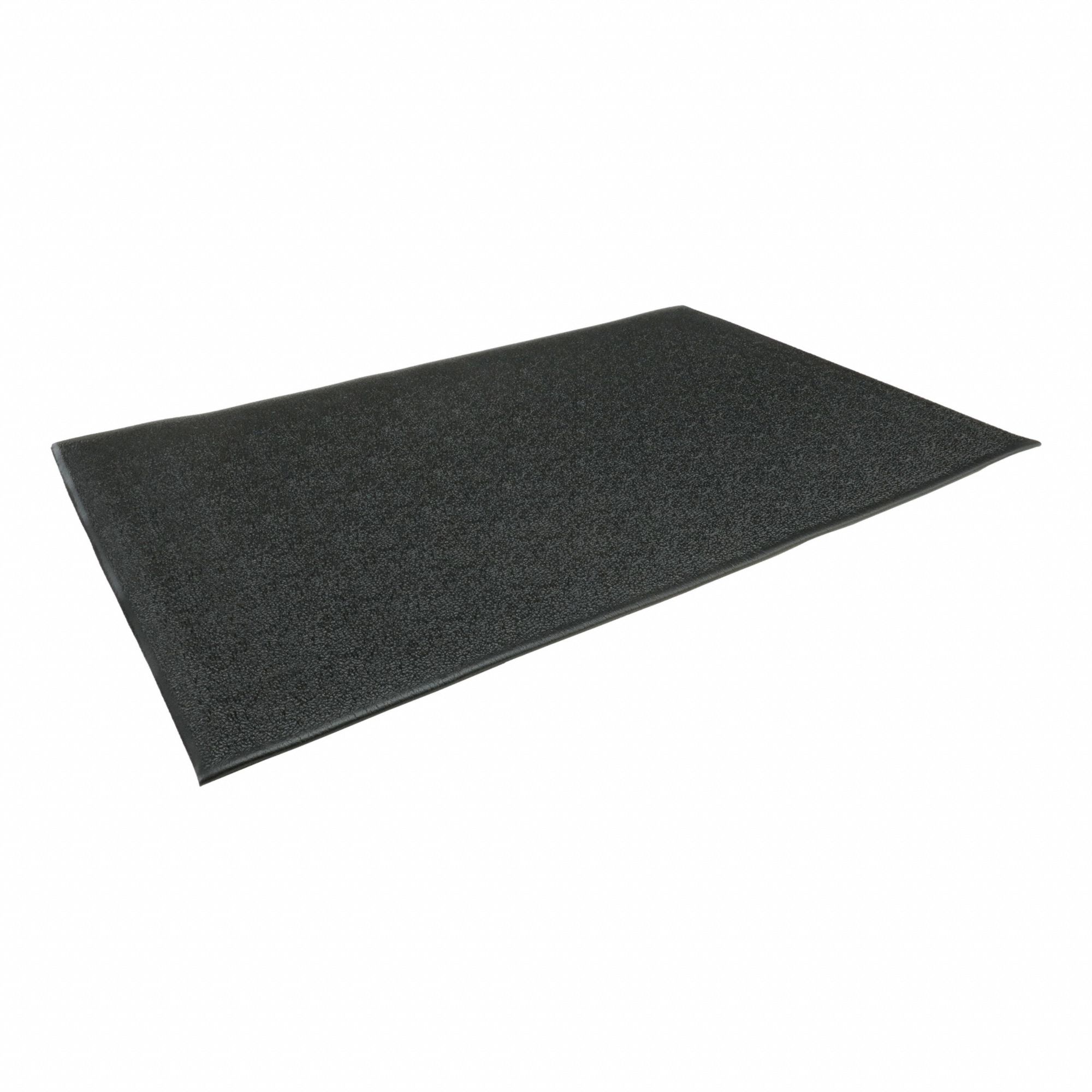 Antifatigue Mat: Pebble, 2 ft x 6 ft, 3/8 in Thick, Black, PVC Foam, Beveled Edge