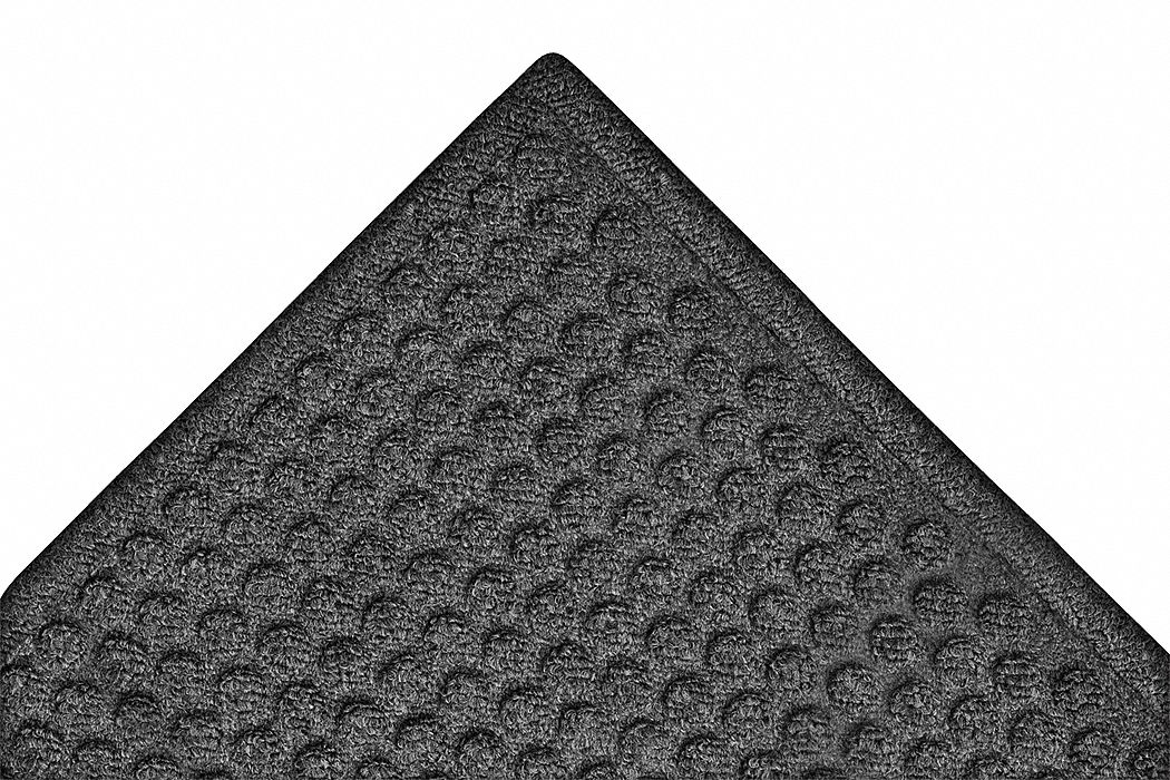 ENTRANCE FLOOR MAT, 3 X 10 FT , ⅜ IN THICK, GREY, ANTIMICROBIAL